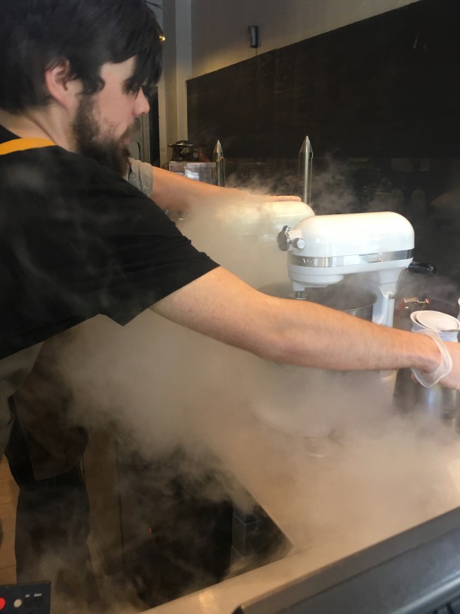 Nitro-Lab-making-ice cream Geek dessert for PAX in Melbourne