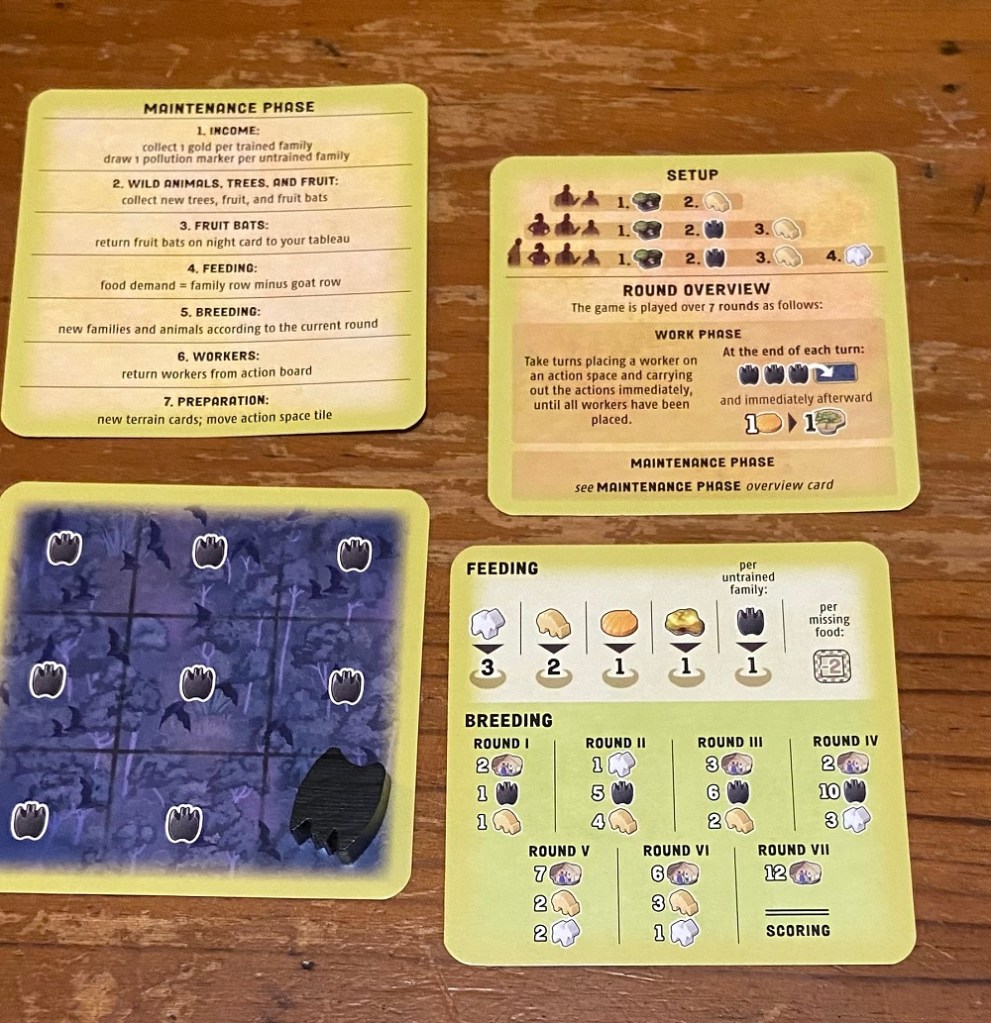 Image of the guidance cards for the game Atiwa