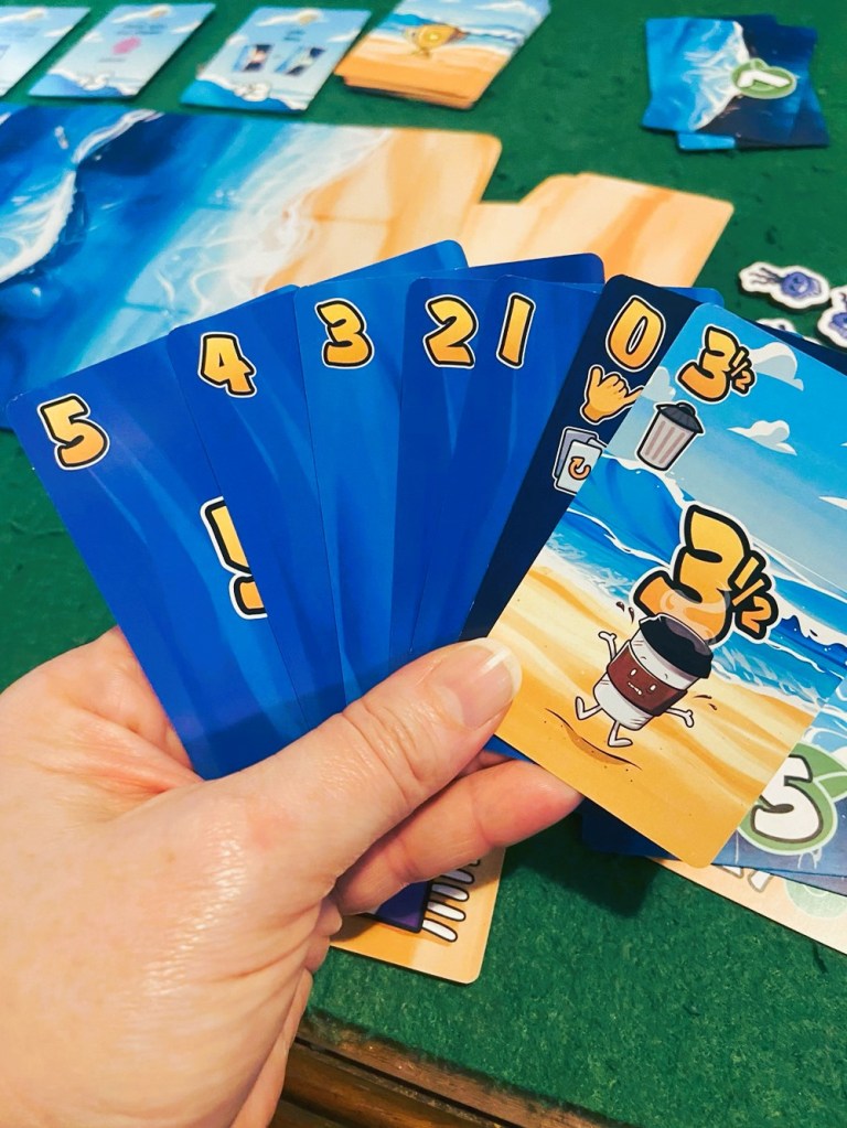 Image of energy cards for tabletop game Surf's Up!