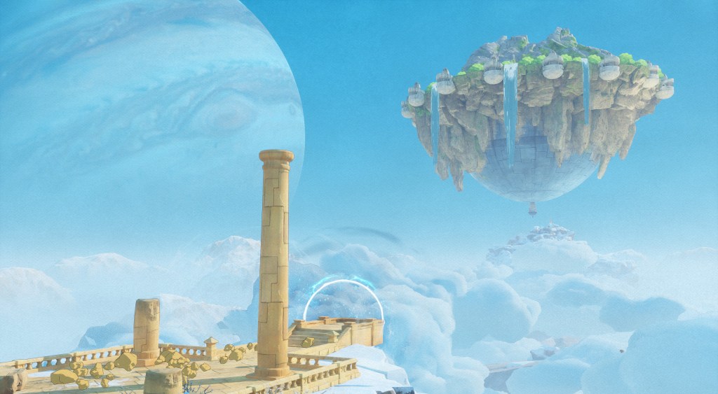 image of floating island in video game "Europa"