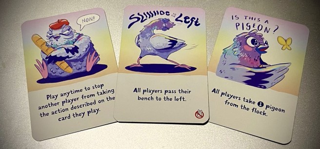 image of cards from the tabletop game oh my pigeons