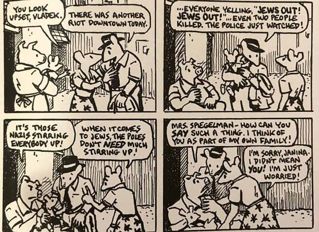 image from Maus by Art Spiegelman depicting mice and pig